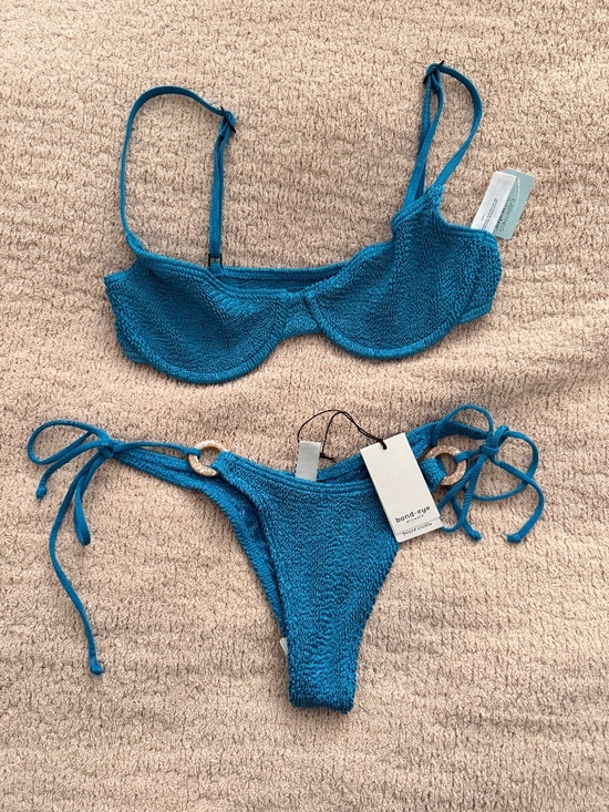 bond-eye Other - NWT Bond-Eye Australia Blue Crinkle Bikini Set One Size